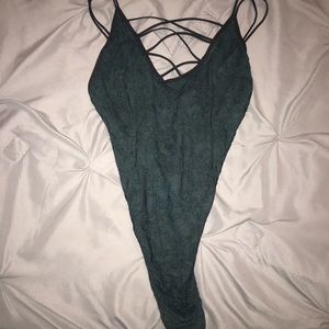 Emerald One piece thong